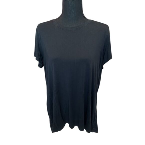 Lululemon Open Up Tie Back Shirt Size 10 Black Women's Short Sleeve Rare - Picture 6 of 6